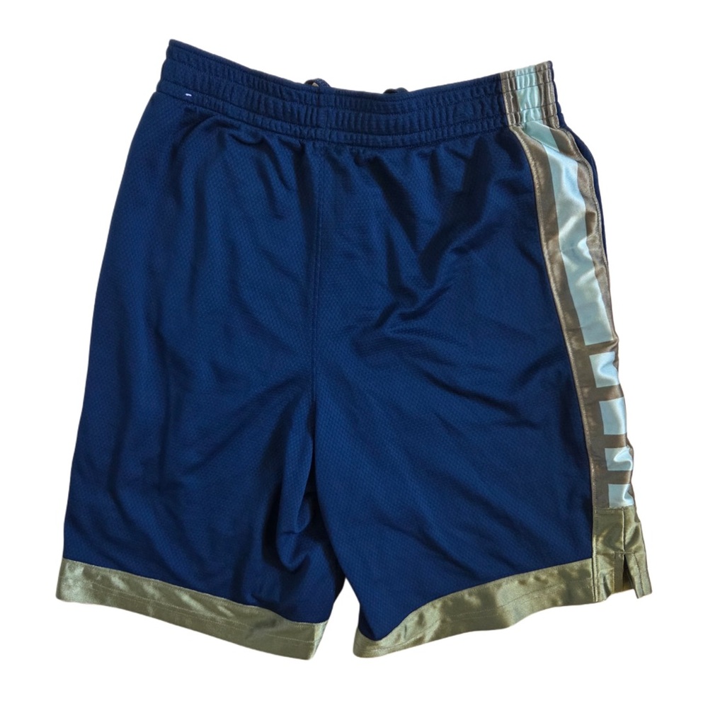 Nike Kids Navy and Metallic Gold Shorts - Picture 2 of 7